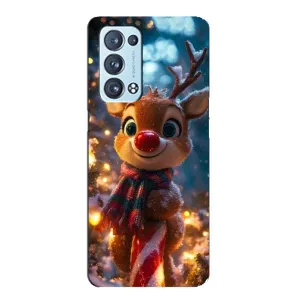 Чохол з принтом «Олень з шарфом» для OPPO Reno6 Pro Plus 5G