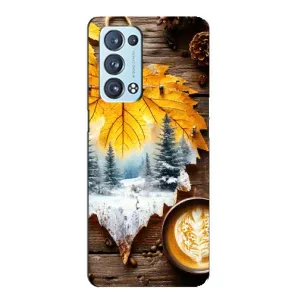 Чехол с принтом «Осенне-зимний кофе» для OPPO Reno6 Pro Plus 5G