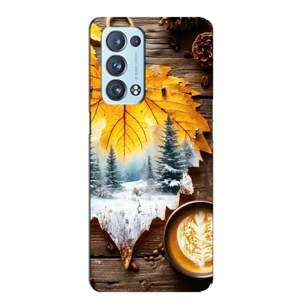 Чехол с принтом «Осенне-зимний кофе» для OPPO Reno6 Pro Plus 5G Чехол с принтом «Осенне-зимний кофе» для OPPO Reno6 Pro Plus 5G