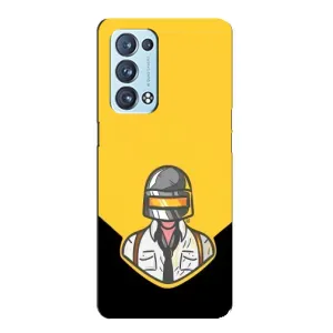 Чеjхол PUBG для OPPO Reno6 Pro Plus 5G . українською . (AlphaPrint) (Пабг в шоломі)