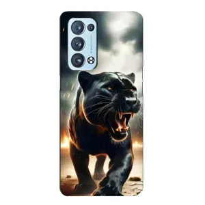 Чехол с картинкой «Хищники» для Oppo Reno6 Pro Plus 5G (Черная пантера)