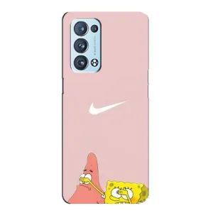 Чохол Губка Боб для OPPO Reno6 Pro Plus 5G . українською . (Патрік і Губка)