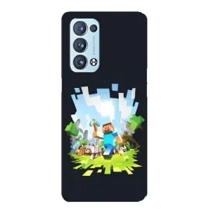 Чохол з принтом «персонажі Minecraft» для OPPO Reno6 Pro Plus 5G