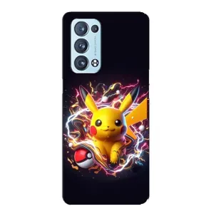 Чохол з Пікачу на Oppo Reno6 Pro Plus 5G (Пікачу з м'ячем)
