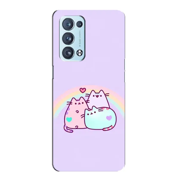 Чохол з принтом «Радужний котик» для OPPO Reno6 Pro Plus 5G Чохол з принтом «Радужний котик» для OPPO Reno6 Pro Plus 5G