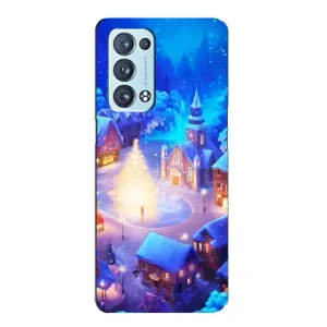 Рождественские Чехлы для Oppo Reno6 Pro Plus 5G (VPrint) (Рождественский город)