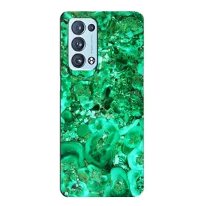 Мраморный чехол на Oppo Reno6 Pro Plus 5G (VPrint) (Салатный Мрамор)