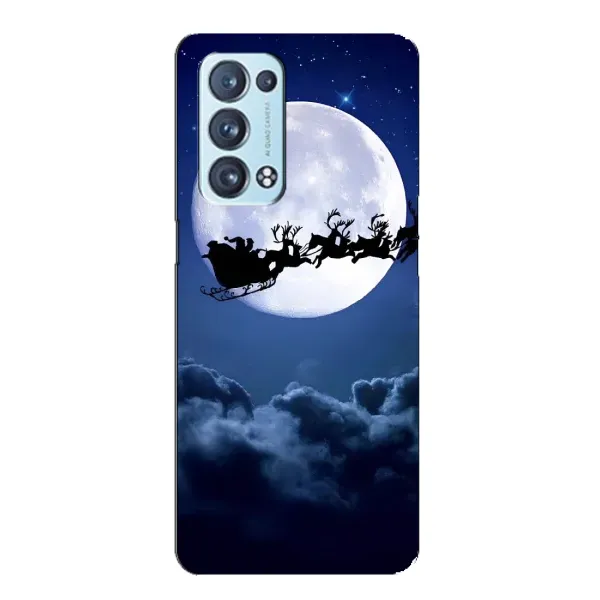 Чохол з принтом «Санта - місяць» для OPPO Reno6 Pro Plus 5G Чохол з принтом «Санта - місяць» для OPPO Reno6 Pro Plus 5G