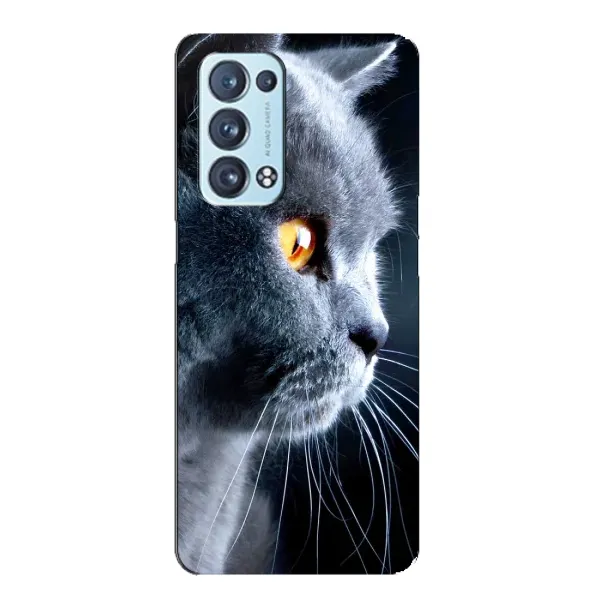 Чехол с принтом «Серый Кот» для OPPO Reno6 Pro Plus 5G Чехол с принтом «Серый Кот» для OPPO Reno6 Pro Plus 5G