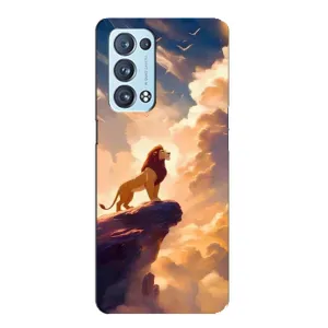 Чохол Король лев на OPPO Reno6 Pro Plus 5G . українською . (Сімба на скелі)