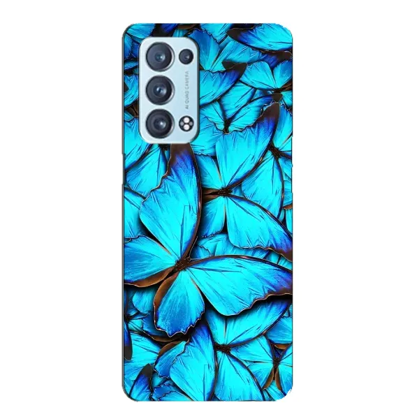 Чехол с принтом «Синие бабочки» для OPPO Reno6 Pro Plus 5G