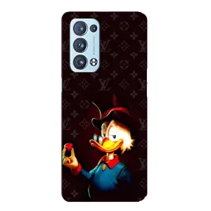 Чехли для Oppo Reno6 Pro Plus 5G - Скрудж МакДак Louis Vuitton (PREMIUMPrint) (Скрудж з ботліантом)