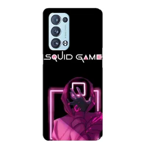 Чохол Гра в кальмара для Oppo Reno6 Pro Plus 5G (Неоновий охоронець гри)