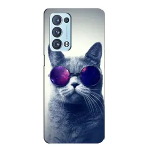 Чохол з принтом для Oppo Reno6 Pro Plus 5G (AlphaPrint) Модні коти (Стильний кіт)
