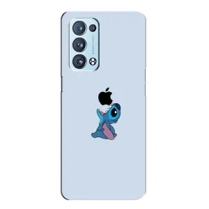 Чохол з принтом Стіч на OPPO Reno6 Pro Plus 5G (Stitch apple)