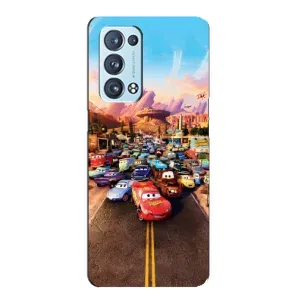 Силіконовий чохол Маквін для Oppo Reno6 Pro Plus 5G (Тачки на трасі)