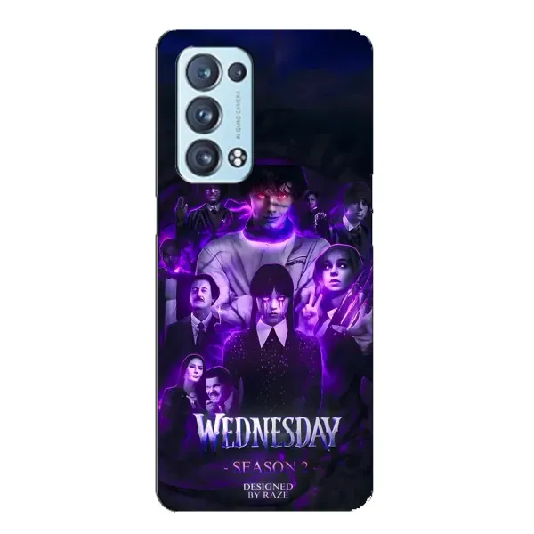 Чохол з принтом «Фіолетова магія Венздей» для OPPO Reno6 Pro Plus 5G Чохол з принтом «Фіолетова магія Венздей» для OPPO Reno6 Pro Plus 5G
