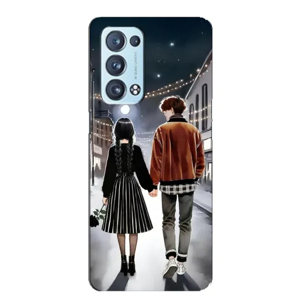 Чохол з принтом «Венздей та Тайлер» для OPPO Reno6 Pro Plus 5G Чохол з принтом «Венздей та Тайлер» для OPPO Reno6 Pro Plus 5G