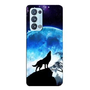 Чехол с принтом «Волк на луну» для OPPO Reno6 Pro Plus 5G