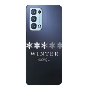 Зимние Чехлы для Оппо Рено 6 Про Плюс - прозрачный фон (Winter loading)