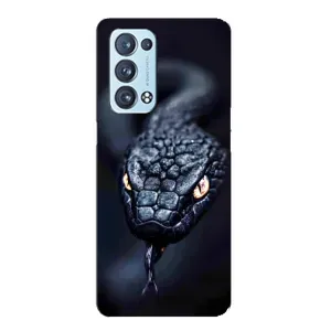Чехол с картинкой «Хищники» для Oppo Reno6 Pro Plus 5G (Черная змея)