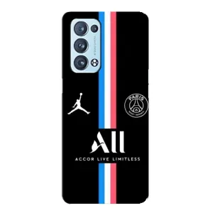 Чохли PSG для Oppo Reno6 Pro 5G (AlphaPrint) (футболка ПСЖ)
