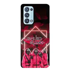 Чохол Гра в кальмара для Oppo Reno6 Pro 5G (Охоронці Гра кальмара)