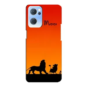 Чохол Король лев на OPPO Reno7 5G (Акуна Матата закат)