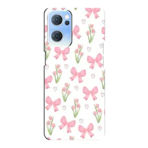 Чохол з бантиками на OPPO Reno7 5G (Банти і квіти)