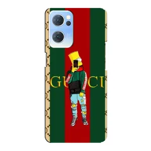 Бренднові Чохли для Oppo Reno7 5G - (PREMIUMPrint) (Барт ГУЧЧІ)