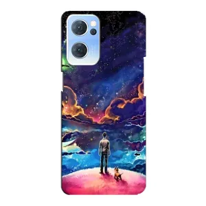 Космические Чехлы для Оппо Рено 7 (5G) (VPrint) (Галактический вид)