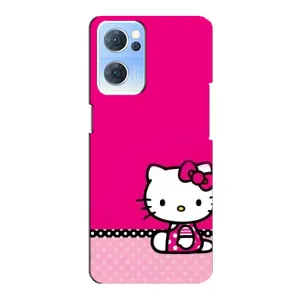 Чехол для Ребёнка на Оппо Рено 7 (5G) (VPrint) (Girl KITTY)