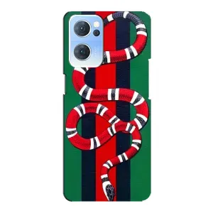 Чохли  GUCCI для OPPO Reno7 5G (AlphaPrint) (Gucci змія)