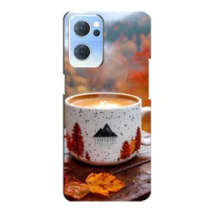 Чохол з принтом «Кава на природі» для OPPO Reno7 5G