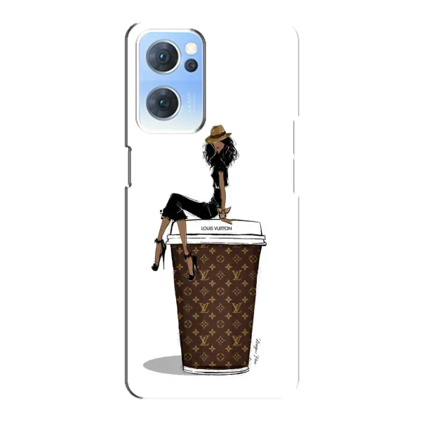 Чехол с принтом «кофе LOUIS VUITTON» для OPPO Reno7 5G