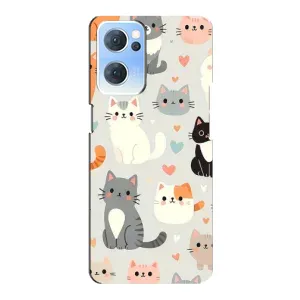 Чохол з малюнком кіт на Oppo Reno7 5G (Колаж котів)
