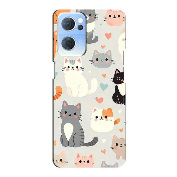 Чохол з принтом «Колаж котів» для OPPO Reno7 5G Чохол з принтом «Колаж котів» для OPPO Reno7 5G