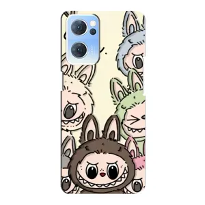 Чохол з Лабубу на Oppo Reno7 5G (Золота мавпа Bored Ape)