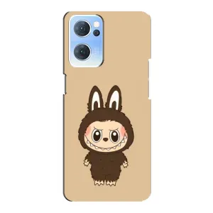 Чохол з Лабубу на Oppo Reno7 5G (Bored Ape в червоному)