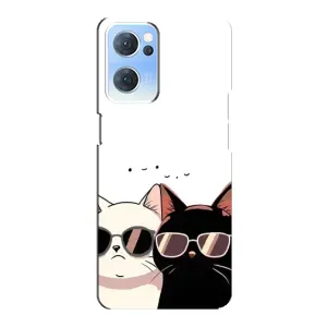 Чохол з малюнком кіт на Oppo Reno7 5G (Коти в окулярах)