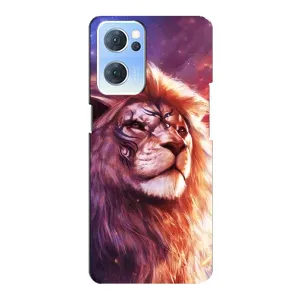 Чохол з картинкою ЛЕВ для Oppo Reno7 5G (VPrint) (Красочний Лев)