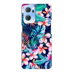 Чохол для OPPO Reno7 5G - з принтом (Дизайнерські) (AlphaPrint) (Мальовничі квіти)