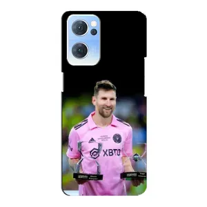 Чохли для OPPO Reno7 5G - Лео Мессі Маямі (Кубки Мессі)