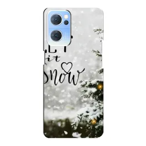 Новорічні, Святкові Чохли для Oppo Reno7 5G - 2024 год (Let it snow)