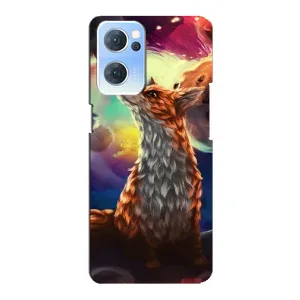 Чохли з картинкою Лисичка для Oppo Reno7 5G (VPrint) (Лисичка в космосі)