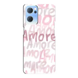 Чохол з розовим принтом для Oppo Reno7 5G (Аморе любов)