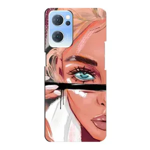 Чохол з друком для Oppo Reno7 5G - (Мода) (AlphaPrint) (Макіяж)