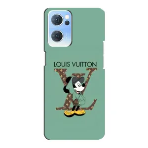 Чохли Луі Вітон для Oppo Reno7 5G (AlphaPrint - LOUIS VUITTON) (Міккі Маус LV)