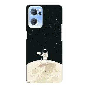 Космические Чехлы для Оппо Рено 7 (5G) (VPrint) (На луне)