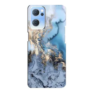 Мраморный чехол на Oppo Reno7 5G (VPrint) (Нежный мрамор)